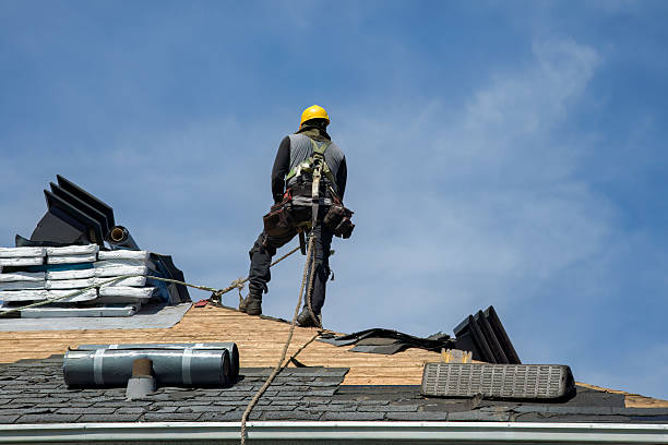 Professional Storm Damage Roof Repair technician working in Brookfield, NY